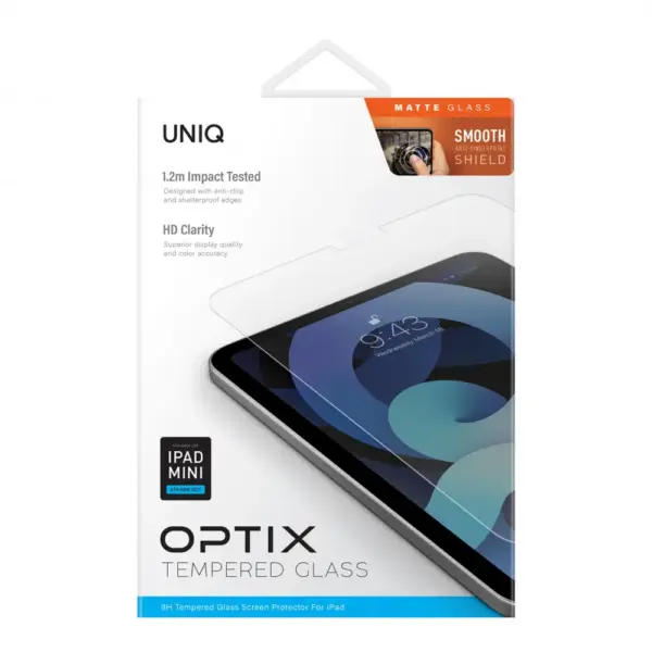 UNIQ OPTIX TEMPERED GLASS IPAD MINI 6TH GEN | CLEAR